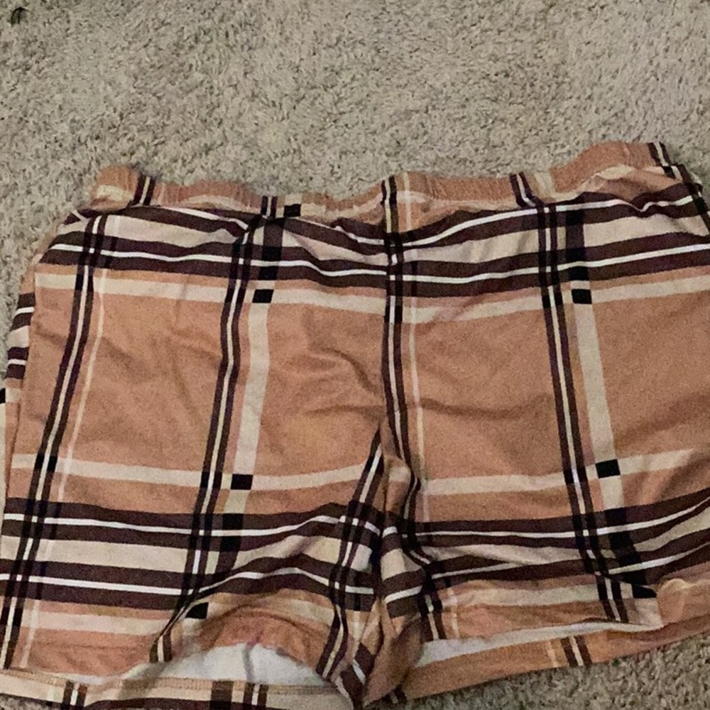 Plaid Tan Women's Shorts